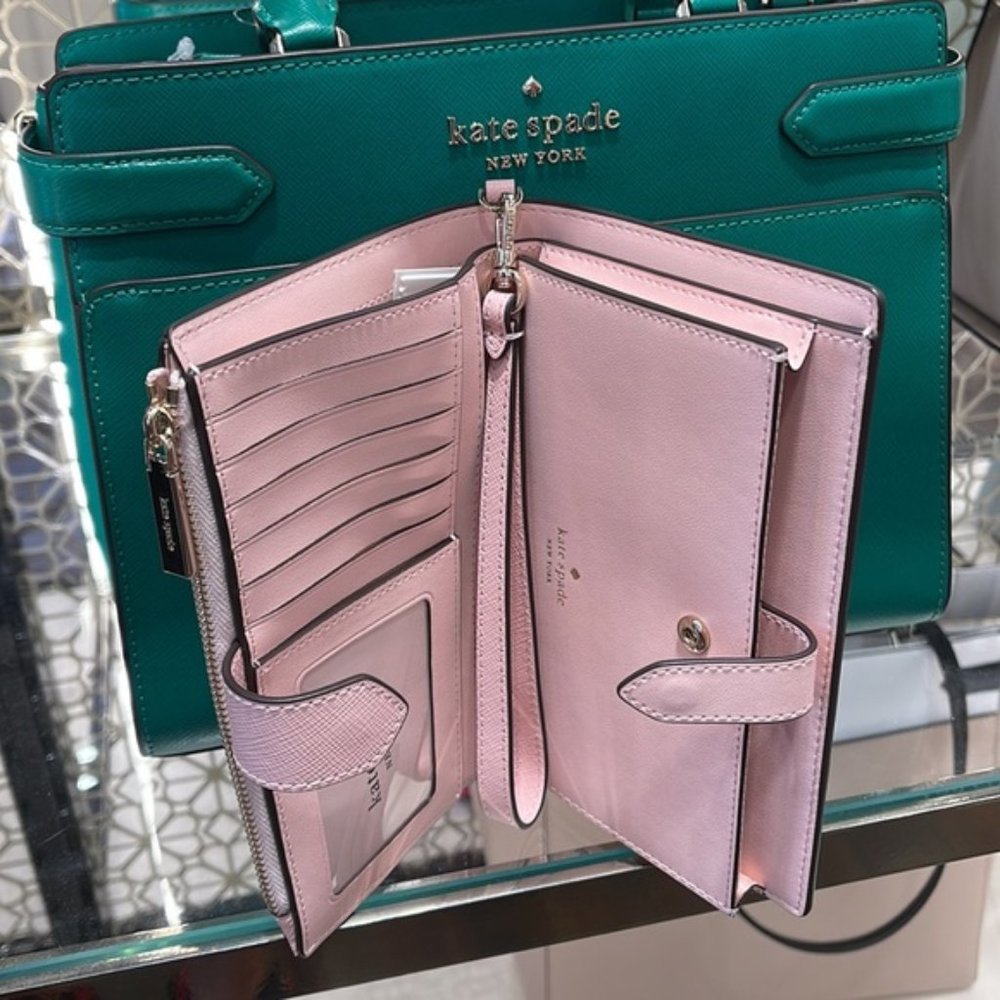 Kate Spade Staci Phone Wallet Wristlet Chalk Pink - Picture 12 of 16
